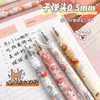 6 pcs Kawaii Papeterie Mignon Gel Stylos Stationnaire Japonais Fournitures Scolaires Point D'aiguille Stylo Cadeau