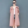 T-shirts en plein air New Thin Sunscreen Vêtements Femmes MidLength Hooded Respirant Ice Silk Summer Jacket AntiUV Wild Female Coat J230214