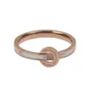 Band Rings Classic Fashion Ring Letter Digital Titanium Steel Rose Gold Ring for Woman Student Finger Jewelry Party Girl's Temperament Ring G230213