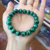 Strand Natural Malachite Stone Charm Bracelet Guardian Of Love Bracelets Bangle Women Wedding Valentine's Gift Crystal Jewelry Beaded