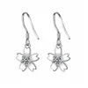 Charm Sier Boucles d'oreilles Zircone Mignon Fleur Fille Femmes Bijoux Beautif Hies Boucle D'oreille Drop Livraison Dhtff