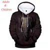 Felpe con cappuccio da uomo 3D Animal Texture Felpa con cappuccio per bambini moda Uomo e donna Autunno Inverno Cane Casual Pullover Felpa con cappuccio