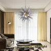 Zeitgenössische Kristallanhänger Lampen Italien Design Hand geblasenes Glas Kronleuchter leichter Runde Glasvorrichtungen Gary Shade klare Farbe für Hotel Wohnzimmer Dekor LR1472-1