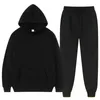 Tute da uomo Autunno Felpa con cappuccio Set Uomo Moda Felpe con cappuccio Nero Pantaloni di marca Casual Jogger Tuta Felpa Donna Pullover chandals hombre 230215