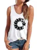 Women's Tanks Dog Sunflower Print Funny Women Tank Tops 2023 Summer Casual Sleeveless Femme Tee Shirt Ropa Aesthetic Clothes