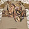 Vestes de course Sport tactique en plein air T-shirt court militaire motif 3D Python camouflage col rond équitation cyclisme respirant t-shirt