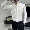 Men's Dress Shirts Shirt Mens 7XL Plus Size Long Sleeve For Man Wedding Cotton Europe Designer Slim Fit Camisa Masculina Men Clothing