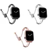 Rostfritt stål armband rem för Apple Watch 8 Ultra 7 6 5 4 3 Series lyxiga damer armband iwatch band 49mm 42mm 40mm 38mm smart tillbehör