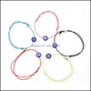 Bedelarmbanden Blue Evil Ey Eye Eye Bracelet Lucky Red String Drop Delivery Sieraden DHHQG