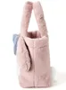 Girls Fuzzy Big Ear With Bow Handbag Girl Lolita Casual Princess Accessories Useful Handbags