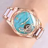 Wristwatches Designer Mechanical Watches Women Luxury Top Brand Ceramic Stainless Steel Diamond Music Ladies Automatic Wristwatches 230215