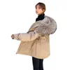 女性のトレンチコート2023女性毛皮の首輪厚い暖かいパーカーの女性冬の固形綿パッド入りファッションボタンカジュアルメスジャケット