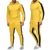 Erkek Trailsits Erkek 2 Parça Trailsuit Streetsuit Street Sıraslı Kış Kış Uzun Kollu Termal Sıcak Nem Fitil Nefes Alabilir Fitness Spor Giyim 230215