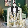 Men's Suits Blazers Thorndike Fashion Designs Suits Men Wedding Man Groom Tuxedo Tailor-made Double Breasted Blazer Pants 230215