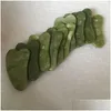 Massaggiatore per il viso Masr Pietra naturale Xouyan Verde giada Guasha Gua Sha Board per la terapia degli scarti Una superficie liscia non danneggerà mai il tuo Dhwmm