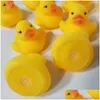 لعبة Bath Toys Baby Water Duck Mini Floating الأصفر المطاطي مع الأطفال الصوتيين دش دش السباحة الشاطئ لعب لعبة 119 Z2 إسقاط تسليم dhnvm