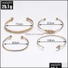 Armreif 4 Teile/satz Punk Gold Armband Set Böhmischen Geometrischen Schmuck Mädchen Party Geschenk Drop Lieferung Armbänder Dhepj