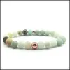 Beaded Strands Pretty Natural Stone Bracelets Amazonite Bracelet Mala Beads Psera Reiki Jewelry For Women Men Beaded Drop Delivery Dh07J