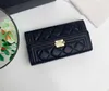 Luxury CC Brand Letter Portafogli plaid chain Clutch 2958 borsa con motivo a rombi in pelle di agnello da donna le boy Portafoglio lungo Caviar Leather Zipper Purse clutch