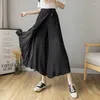 Calça feminina estilo de verão mulher corea mude múltiplo na quadra de salto alto largura casual