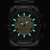 Zegarek Binbond Creative Skull Watch for Men Luksusowy oryginalny wodoodporny stalowy czarny sport męski zegar zegarowy Masculino 230215