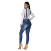 Women's Jumpsuits & Rompers Women Light Blue Dark With Hole Femal Fashion Denim Laidback Distressed Overalls Good Pants Couplet Trousers Sus