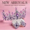 Bijoux de cheveux de mariage arrivée charmante couronne de diadème de mariée en cristal violet magnifique diadème pour accessoires de cheveux de mariage de princesse 230210