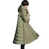 Parkas en duvet femme 2023 hiver longue grande veste épaissie longueur genou allongée 4 couleurs