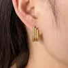 Boucles d'oreilles à tige géométrique en acier inoxydable couleur or grosse pour les femmes Vintage à la mode Piercing déclaration bijoux cadeaux