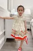 Puppe Kragen Kleider für Mädchen Sommer Kinder Mädchen gedruckt Blumen Baumwollkleid Kinder Mode Kleidung5546616