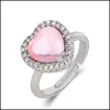 Bandringen hart voor vrouwen goud sier bruiloft verloving bruids sieraden kubieke zirkonia stenen elegante ring drop levering dhsob