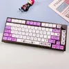 Klavyeler 126 Anahtarlar Japon Anime Teması Mor Yaratıcı Key Kapağı Pbt Boya-Sub XDA MX Switch GK61 NT75 C64 MEKANİK KLEVİK T230215