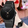 Armbandsur Lige Womens Watches Top Brand Luxury Casual Watch Women Quartz Waterproof Clock Mesh Belt Ladies Wristwatch Ladies Watch 230215