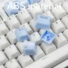 Claviers bleu lait 104 cristaux de glace ensemble de capuchons de touches Pbt Oem pour commutateur Gateron/Cherry Mx bricolage clavier mécanique T230215