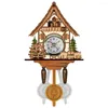 Wall Clocks Wooden Cuckoo Clock Antique Funny Bird Wood For Home Decoration Accessories