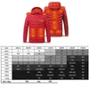 Męskie kurtki męskie podgrzewany płaszcz zewnętrzny bateria USB Bateria Elektryczna długie rękawy ogrzewanie kaptury ciepłe zimowe ubranie termiczne 220816GX Drop de dhfzh