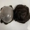 Peça de cabelo humano virgem peruano Cor de chocolate marrom #2 nó de onda de 32 mm Pu Toupees para homens