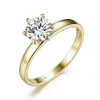 Met zijstenen kuololit 100% natuurlijke 585 14k 10k gele goudring voor vrouwen rond 1ct solitaire ring bruiloftcluster bruidsbelofte 230214