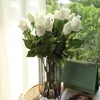 Fleurs décoratives 1PC artificielle Rose mariage maison Table décor Long Bouquet organiser fausse plante saint valentin cadeaux