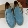 Loropiana Desiner Shoes Online New Sheep Suede Loafer Shoes Men's Flat Sole Comfortable Single Shoes Casual Shoes Lazy Shoes7SW4