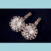Dangle Chandelier Stud Earrings Bride Wedding White Gemstone Earring Antique Bijuterias Crystal Earings Drop Delivery Jewelry Dh5Bf