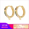 Brincos de backs zhukou 14x16mm Fashion Candy Crystal Ear Clip Brincha Acessórios para fabricação artesanal: VE72