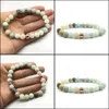 Beaded Strands Pretty Natural Stone Bracelets Amazonite Bracelet Mala Beads Psera Reiki Jewelry For Women Men Beaded Drop Delivery Dh07J