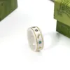 Merkletter Keramiekring voor heren Womens Planet ringen modeontwerper extravagante merkbrieven ring sieraden vrouwen mannen bruiloft