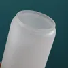 Bicchieri USA magazzino 16 once sublimazione bicchieri di vetro trasparente satinato con coperchio in bambù bicchieri di paglia di plastica cola barattolo di vetro per bevande