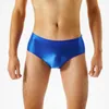 Underpants Panties Mens Shorts Oil Shiny Smoothd Low Rise Bulge Pouch Briefs Underwear High Elasticity Quick-Dry Solid