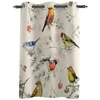 Rideau Vintage Seamless Texture De Petits Oiseaux Fenêtre Pour Enfants Chambre Enfants Rideaux Enfant Chambre Salon Décoration