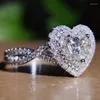 Wedding Rings CAOSHI Exquisite Design Heart For Women Charming Zirconia Aesthetic Bridal Jewelry Modern Fashion Accessories