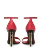 23/sfamous Keira Patent Leather Sandals 신발 여성 팝 힐 힐 금도 탄소 D-Baroque 하이힐 레이디 검투사 샌들 리아 파티 웨딩 EU35-43