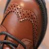 Scarpe da ginnastica Autunno Inverno Formali Scarpe eleganti per ragazzi da 1 a 6 anni Nero Marrone Belli stivali con plateau stile britannico per bambini Ragazzo F09084 L230215